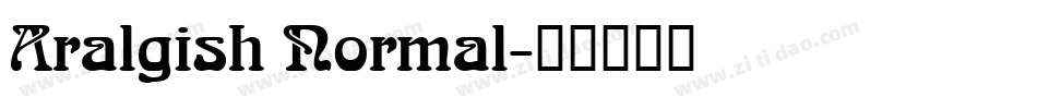 Aralgish Normal字体转换